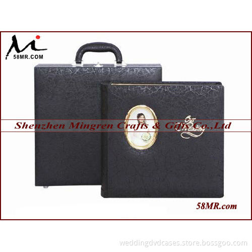 Luxury Elegant DIY Traditional PU Leather Wedding Silp-in Matted Parent Album Books with Inserts